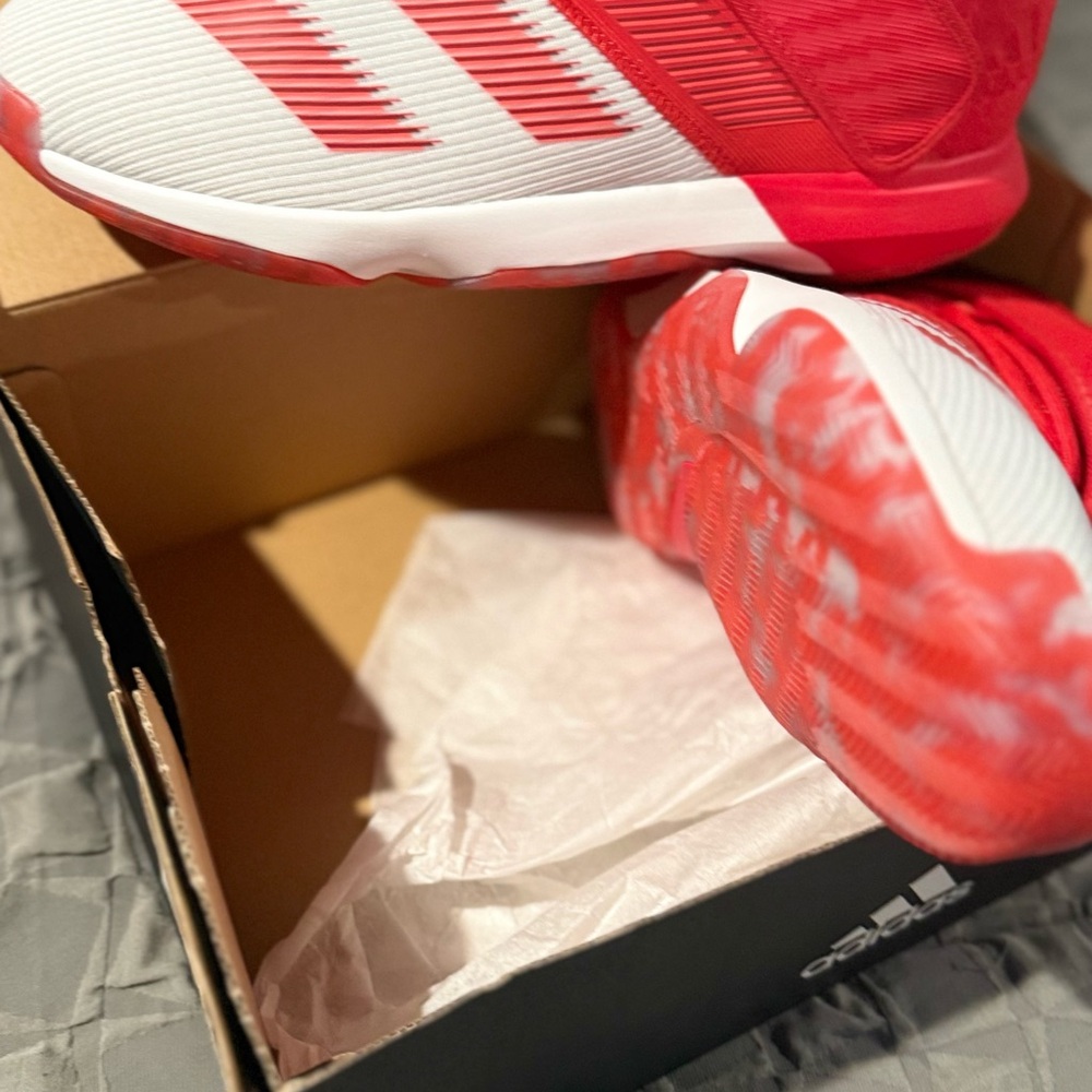 adidas Red and White Athletic Shoes